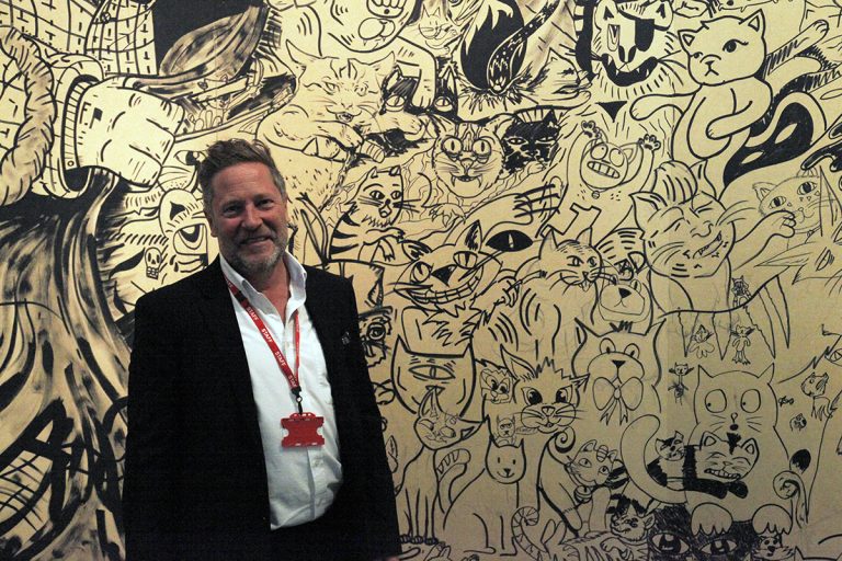 Pat-Chapman-at-the-completed-draw-wall