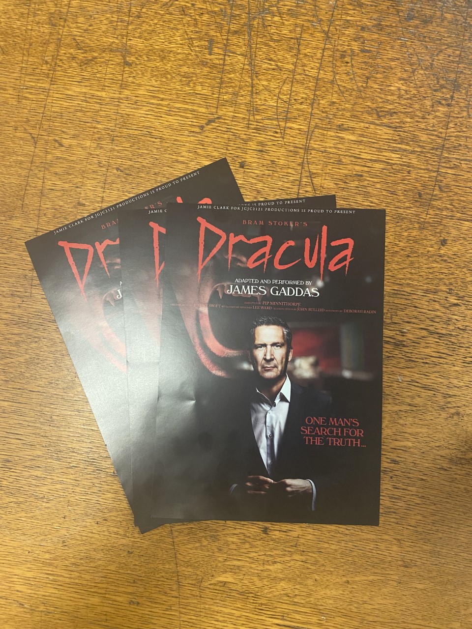 Dracula, James Gaddas, Bram stoker, performance, theatre, production design, costume design, darlington hippodrome