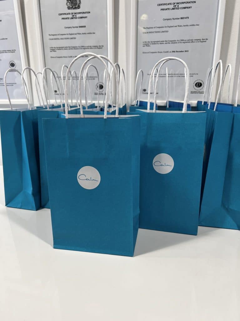Calm Digital, Workshop, UX Design, Digital, Graphics, Gift Bags