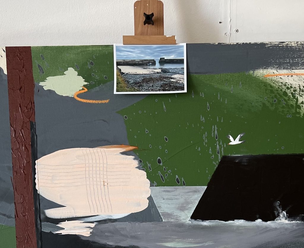 Image of abstract painting of Hartlepool sea view 