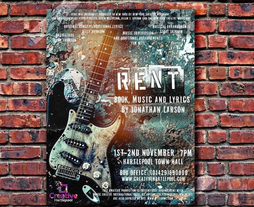 Costume degree student Lucy McLellan to star in Fly High Productions Rent at Hartlepool Theatre!