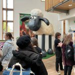 student drawing in aardman workshop