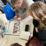 student drawing in aardman workshop