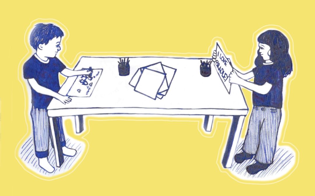College-level Illustration & Animation student Katie Breeze works with South Tees HeadStart!
