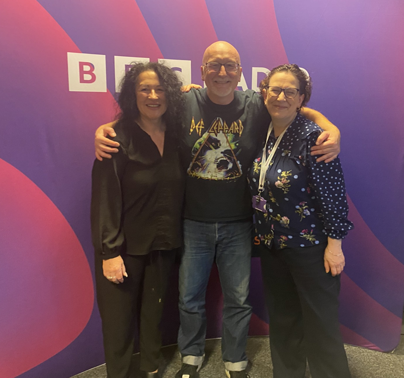 student maggie with BBC Radio personality Gary Phillips