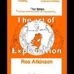student work of a an orange book cover featuring illustrations of two people communicating