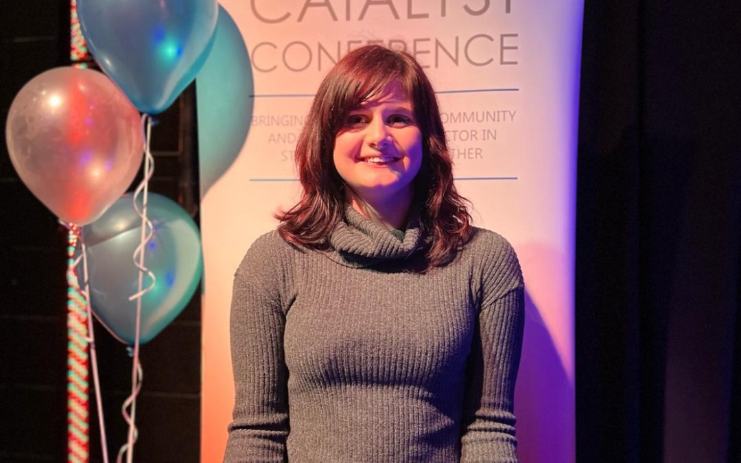 College-level Illustration student Libby Hughes wins Young Voluteer of the Year Award at the Catalyst Conference 2025!