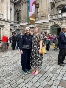 Kath and Friend stood outside the royal academy
