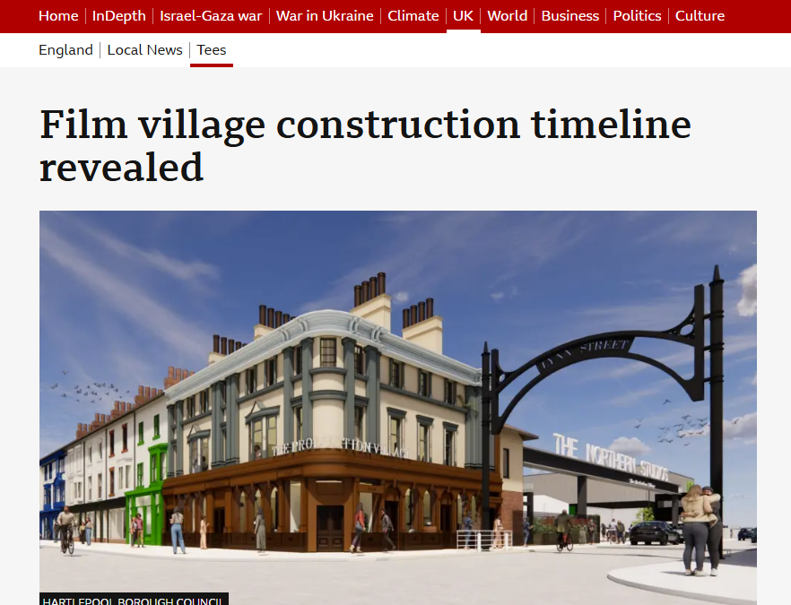 Hartlepool Film and TV village construction timeline revealed