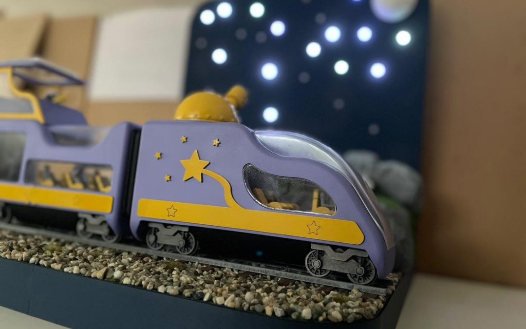 Model Making and Props degree student Molly helps to bring children’s train designs to life