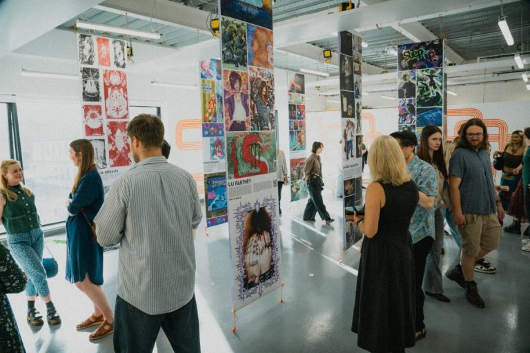 Visitors at the opening night of The Northern School of Art’s 2026 Degree Show in Hartlepool
